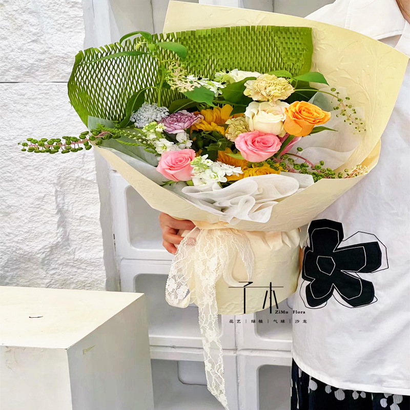 Giấy tổ ong gói hoa siêu hot, giấy lót bên trong bó hoa trang trí giỏ quả