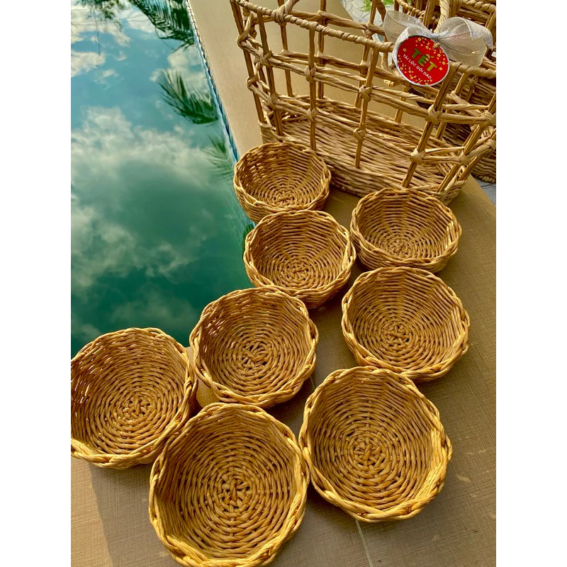 Rổ Nhỏ Giấy Kraft Đựng Nho, Cherry, Bánh kẹo, Decor