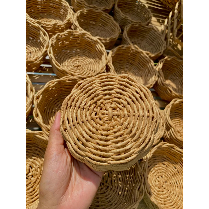 Rổ Nhỏ Giấy Kraft Đựng Nho, Cherry, Bánh kẹo, Decor