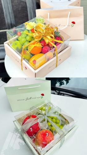 Bộ Khay Mica Vuông Đựng Trái Cây – Cao Cấp, Sang Trọng, Chuyên Nghiệp