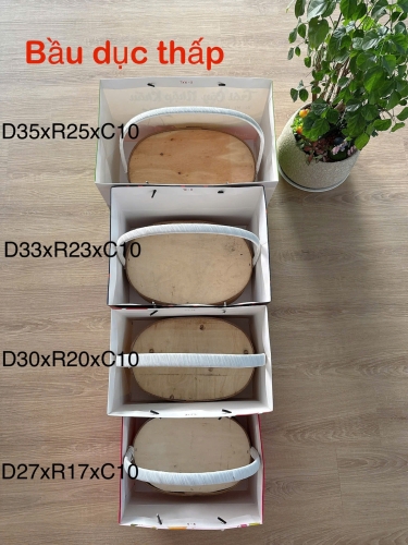 Giỏ Bầu Dục Thấp – Mẫu Giỏ Quà Trang Trí Sang Trọng, Tinh Tế