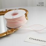 Ruy Băng Voan Viền Ngọc Trai ( Ruy Băng Hạt Cườm) Cao Cấp