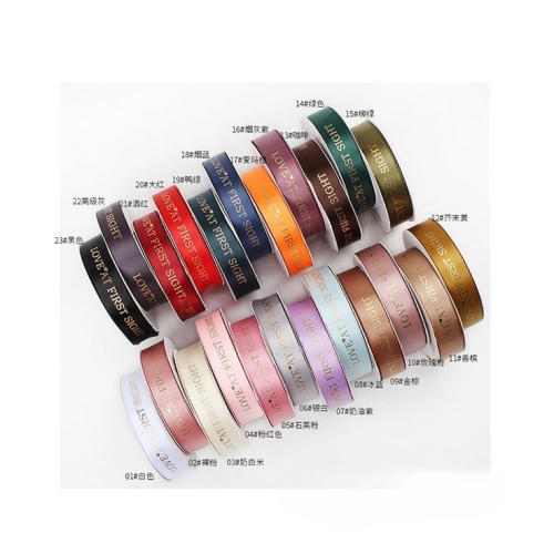 Ruy băng lụa chữ LOVE AT FIRST SIGHT