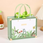 Hộp Quà Vali Tay Cầm - Hoạ Tiết Cỏ Cao Cấp
