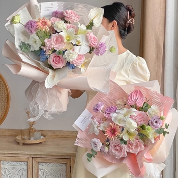 Giấy tổ ong gói hoa siêu hot, giấy lót bên trong bó hoa trang trí giỏ quả