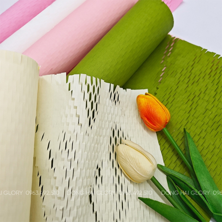 Giấy tổ ong gói hoa siêu hot, giấy lót bên trong bó hoa trang trí giỏ quả
