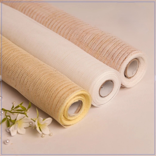 Cuộn Lưới kim Tuyến Cứng Trang Trí Giỏ Quà, Bó Hoa