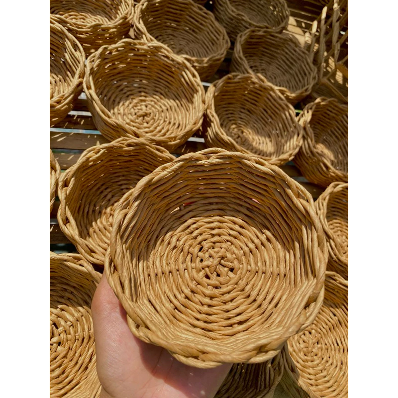 Rổ Nhỏ Giấy Kraft Đựng Nho, Cherry, Bánh kẹo, Decor